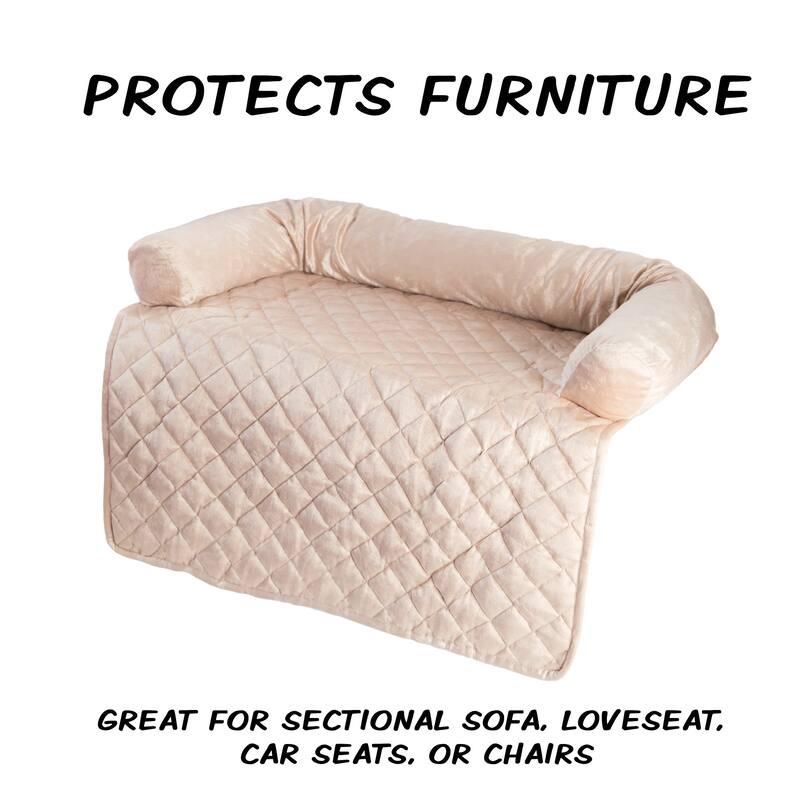 PETMAKER Couch Cover with Memory Foam Bolster for Dogs