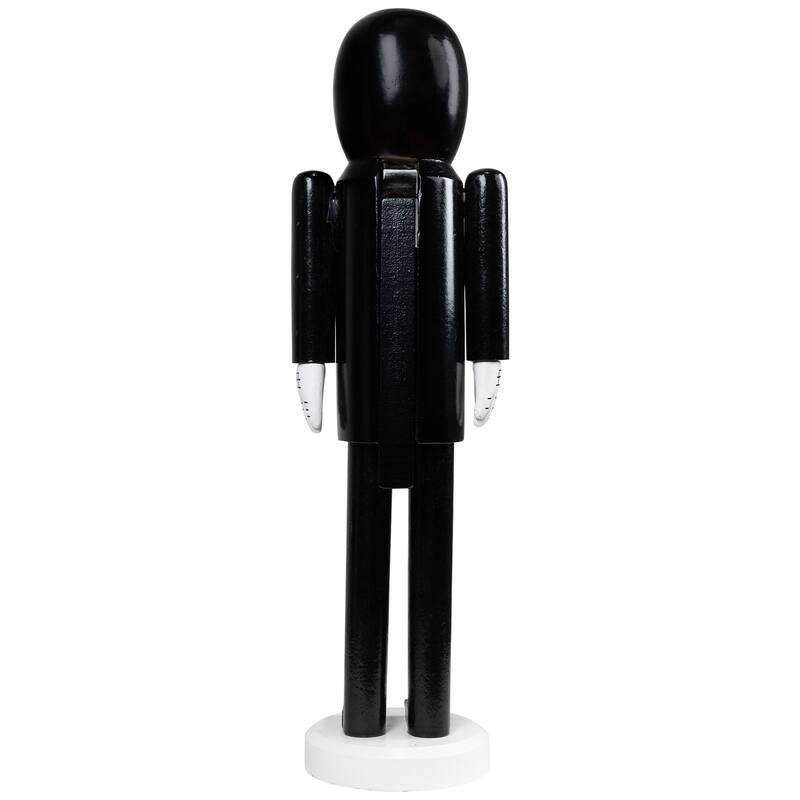 Skeleton Wooden Halloween Nutcracker - 14" - Black and White