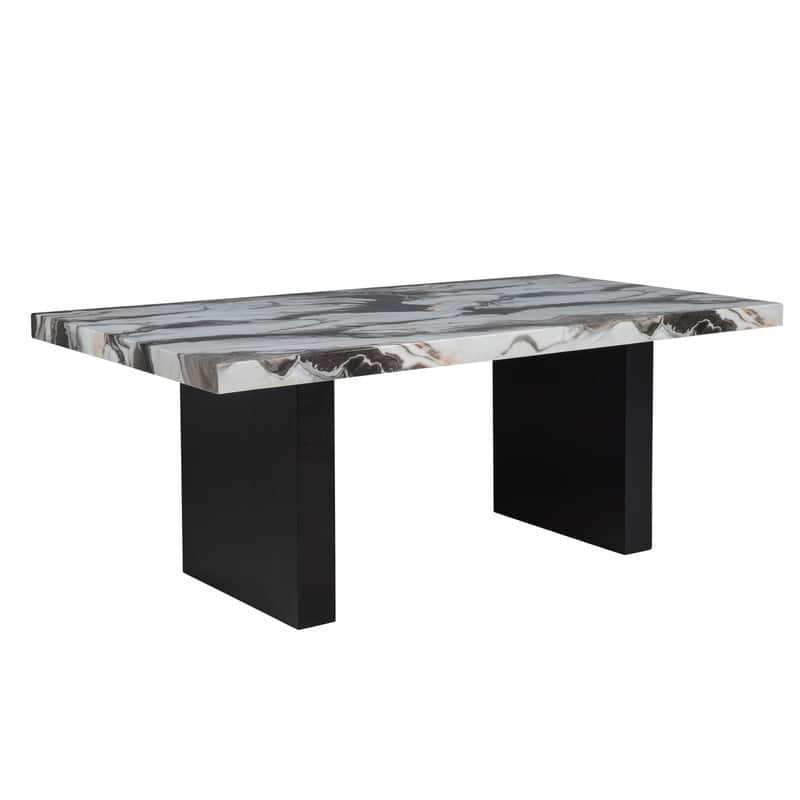 Best Master Furniture Laufel Charcoal Lava Rectangular Dining Table