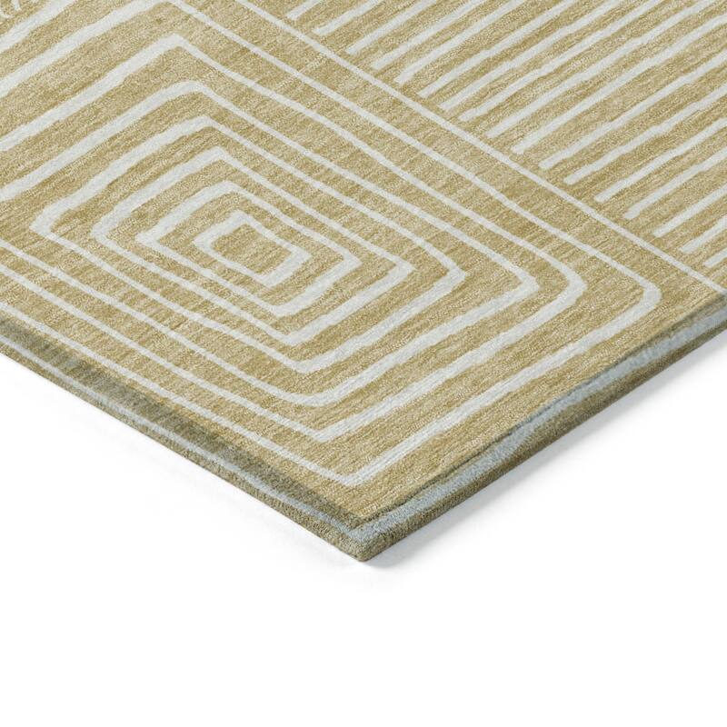 HomeRoots Geometric Transitional Rectangle Outdoor Rug