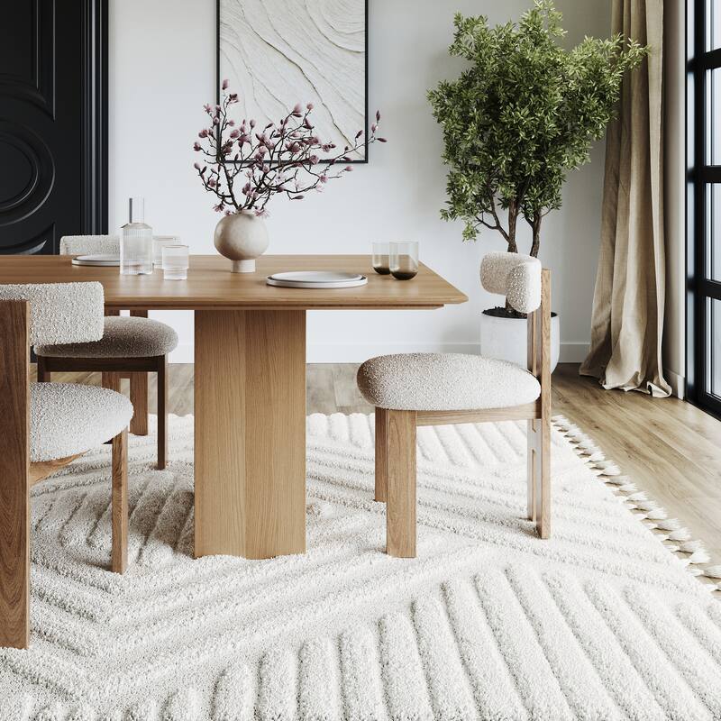 Nuloom Risette Geometric Shag Tassel Area Rug - 7'10" x 10' - Ivory