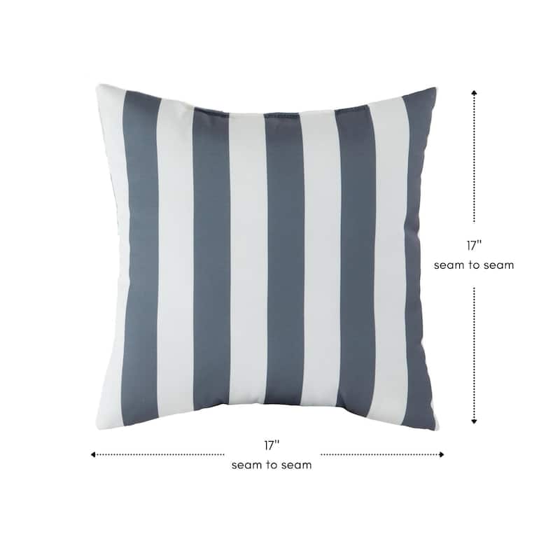 Outdoor 17-inch Square Polyester Accent Pillow (Set of 2)