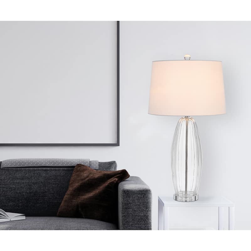 Raisio 30" Height Clear Glass Table Lamp - One Size
