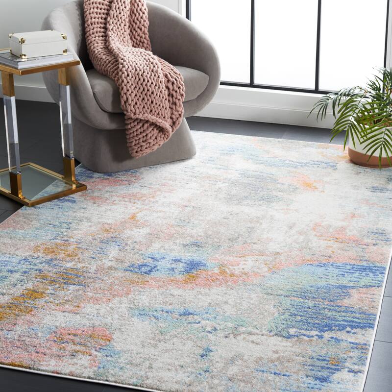 SAFAVIEH Skyler Egzona Modern & Contemporary Rug - 4'5" x 6'5" - Beige Blue/Pink