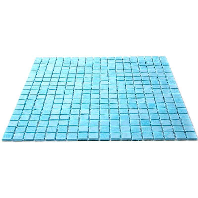 Apollo tile 12" x 12" Skosh Glossy Sea Blue Glass Tile (18.69 sq ft/case) - 20 Pack