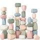 preview thumbnail 1 of 26, Stacking Rocks, 36 pcs Wooden Stacking Stones by Comfy Cubs Neutral Pack
