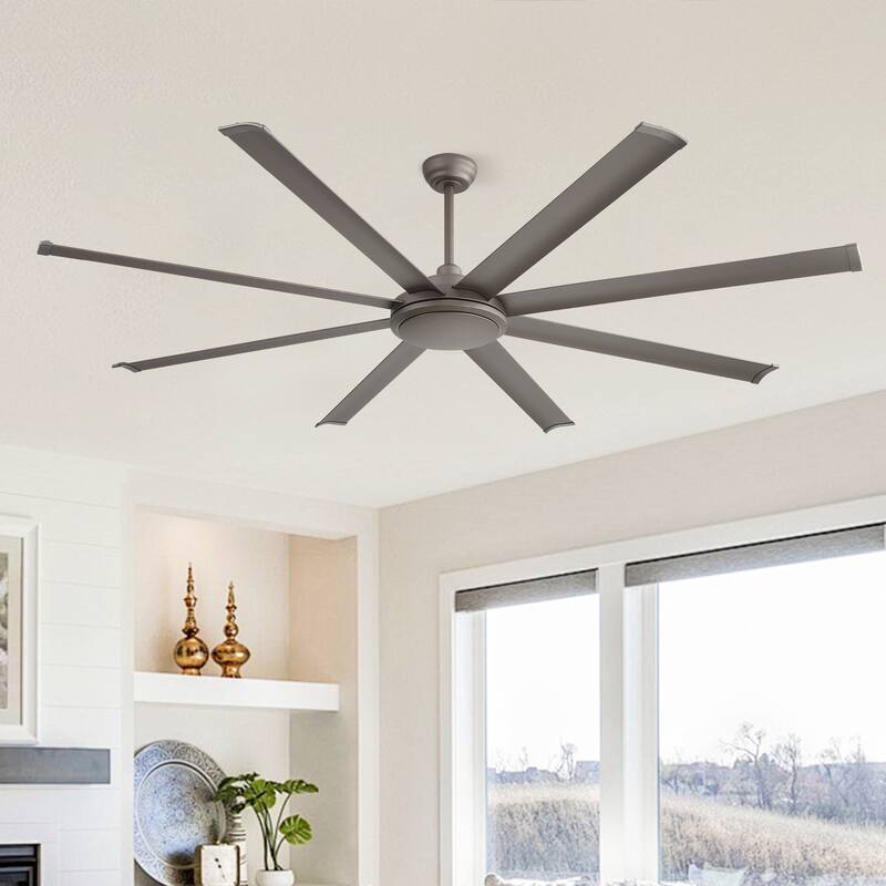MLiAN 80" 8- Aluminum Blades DC indoor Ceiling Fan with Remote - 80