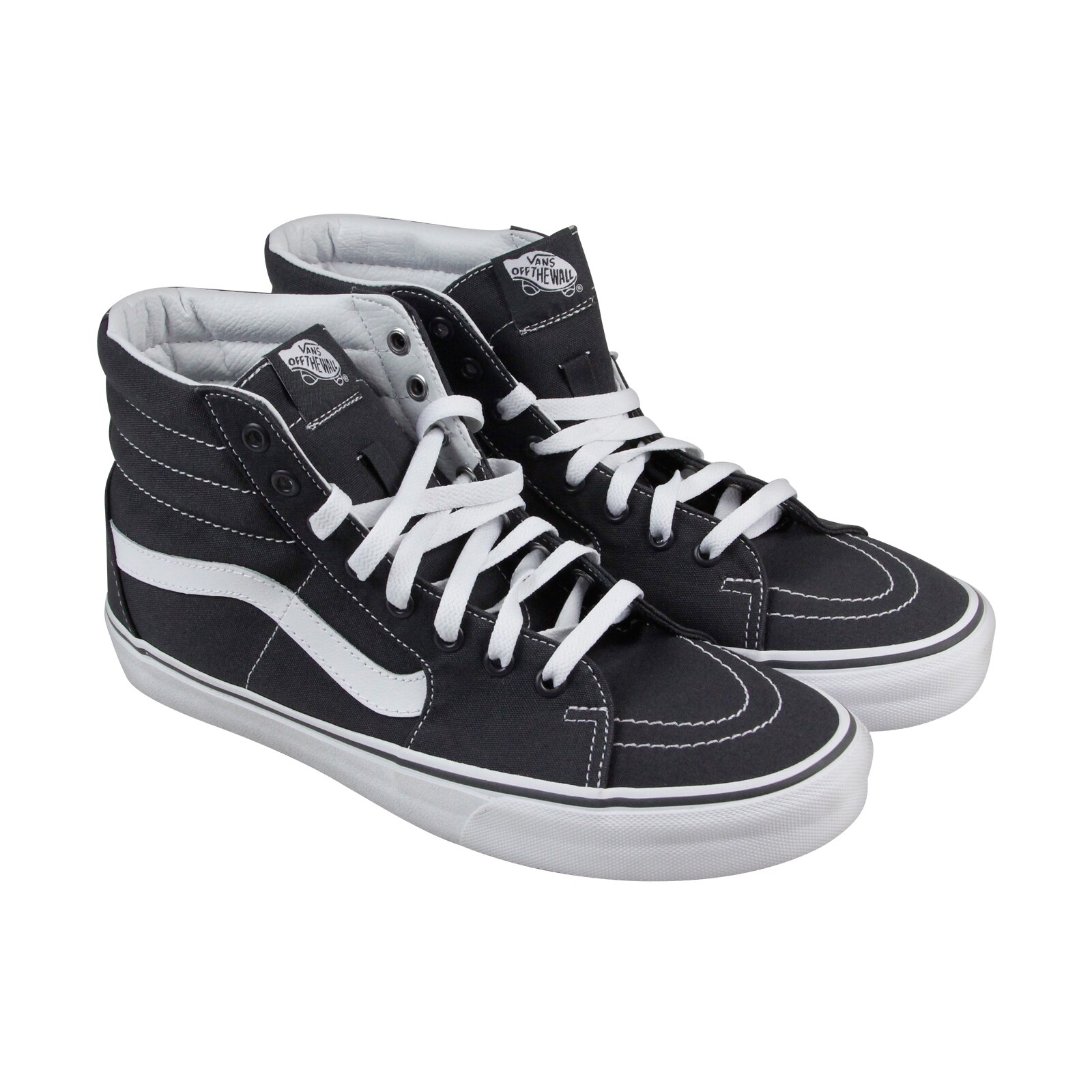 Shop Vans Sk8 Hi Mens Gray Canvas High Top Lace Up Sneakers Shoes