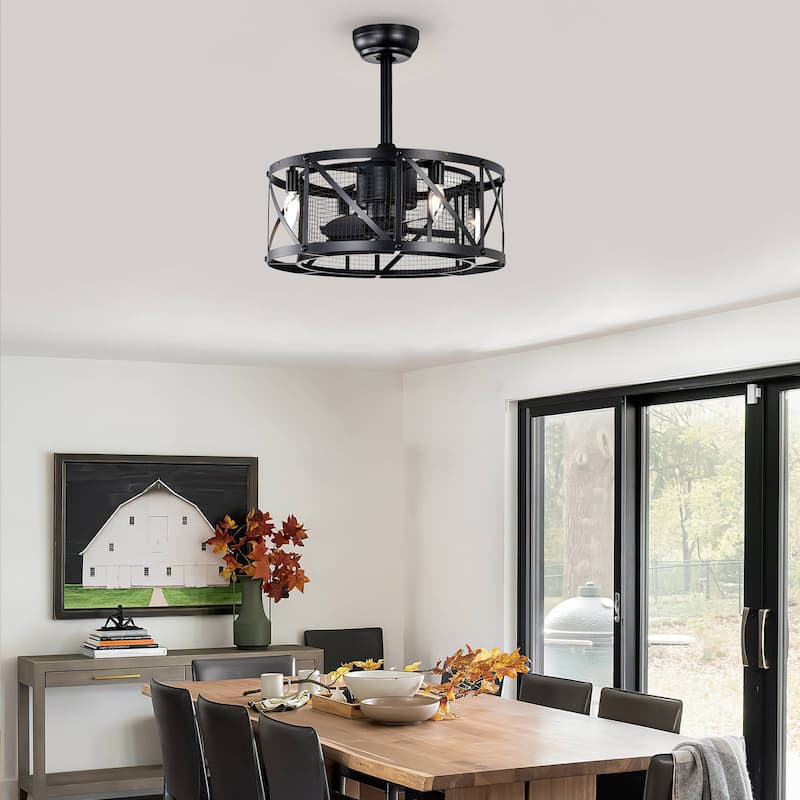 20 in. Smart Indoor 5 ABS Blades Ceiling Fan with Integrated LED with Remote Control (Bulb Not Included)