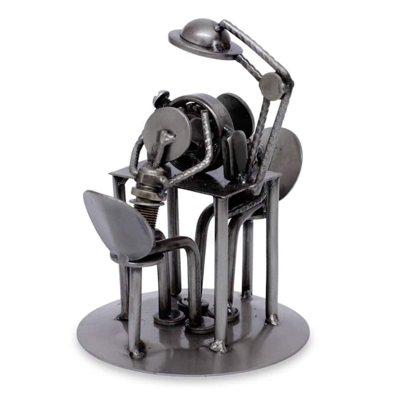 Auto Parts 'Rustic Eye Exam' Sculpture