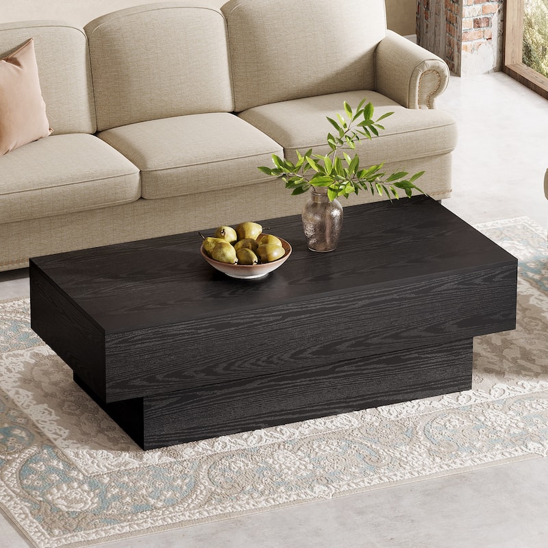 55-Inch Wooden Coffee Tea Center Table for Living Room