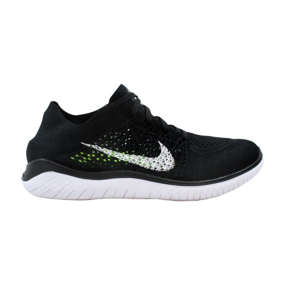 Shop Nike Women's Free RN Flyknit 2018 Black/White 942839-001 Size 10 -  Overstock - 28623306