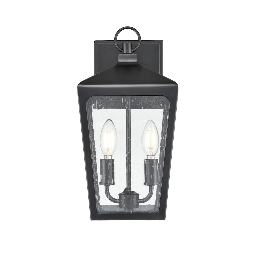 Millennium Lighting Brooks 2 Light Outdoor Wall Sconce in Powder Coat Black