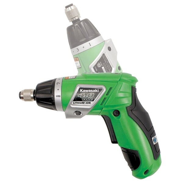 Shop Kawasaki Heavy Duty 4 0 Volt Dual Angle Lithium Ion Cordless Screwdriver Overstock 15864571