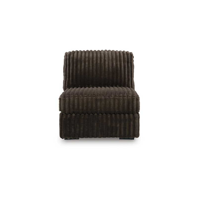 Signature Design by Ashley Midnight-Madness Dark Brown 5-Piece Sectional - 122" W x 122" D x 40" H