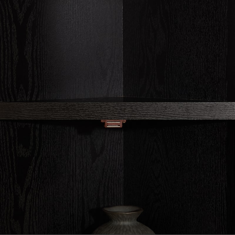 GDF Studio - Farmhouse Corner Cabinet Tall 4-Tier Storage Pantry with 8 Doors.