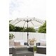 preview thumbnail 6 of 6, SAFAVIEH Venice 9ft Round Outdoor Patio Umbrella - UV Resistant with Crank & Button Tilt