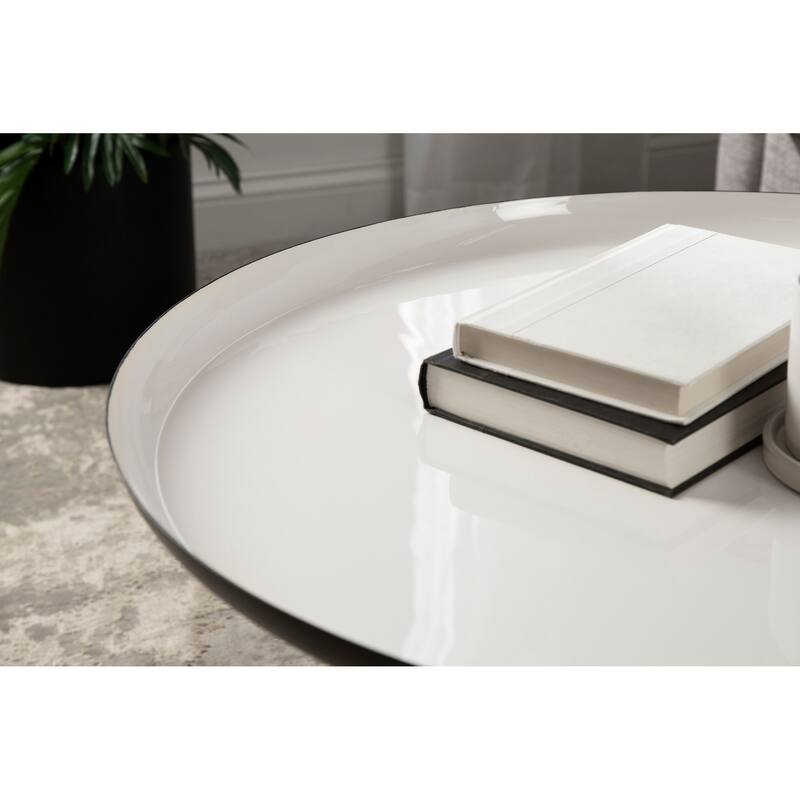Kate and Laurel Laranya Round Metal Coffee Table - 25" Diameter
