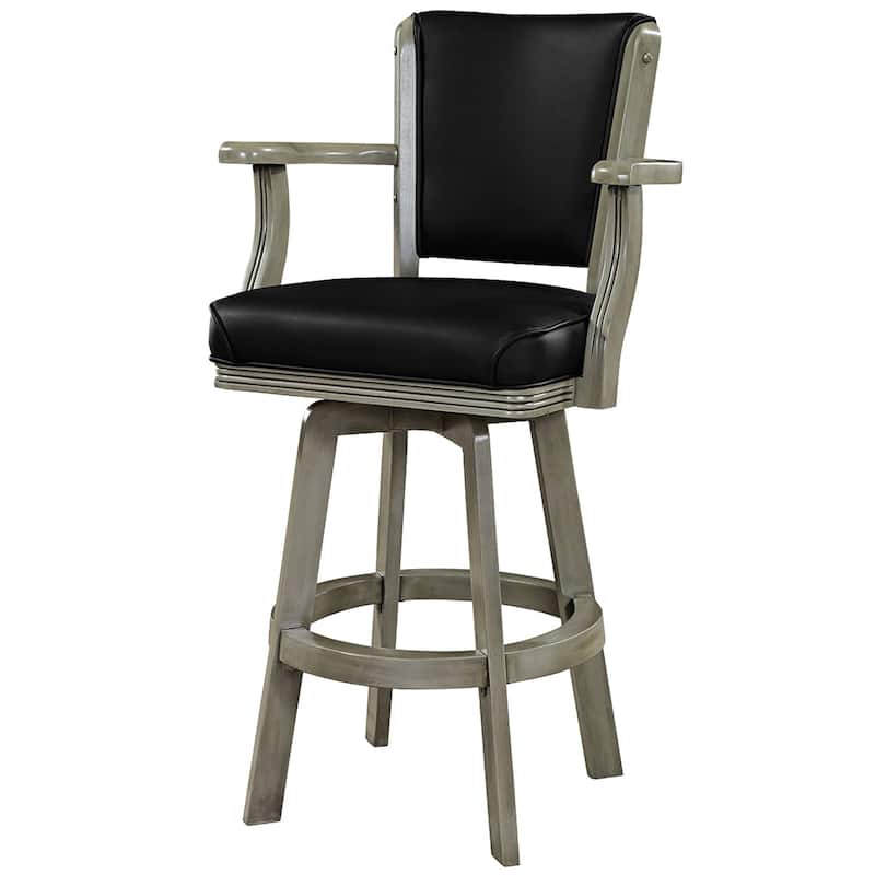 Wood Swivel Barstool With Arms By RAM Game Room