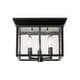 preview thumbnail 3 of 12, Industrial 3-Light Square Seeded Glass Cage Flush Mount Light 9.8in