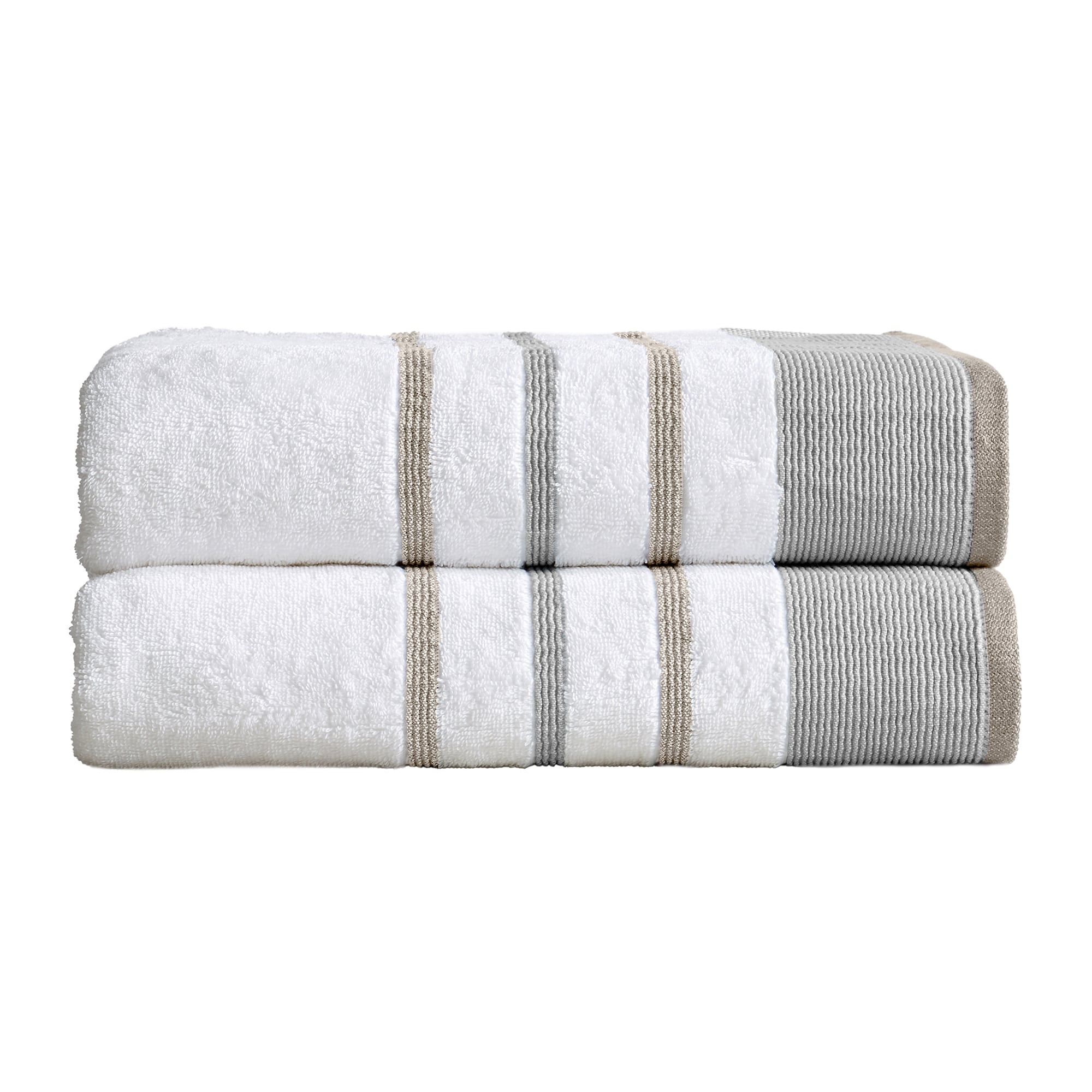 Chic Home Luxurious 3-Piece 100% Pure Turkish Cotton White Bath Towels, 30  x 60 , Striped, 1 unit - Kroger