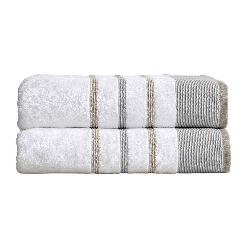 Luxurious Cotton Decorative Stripe Towel Set