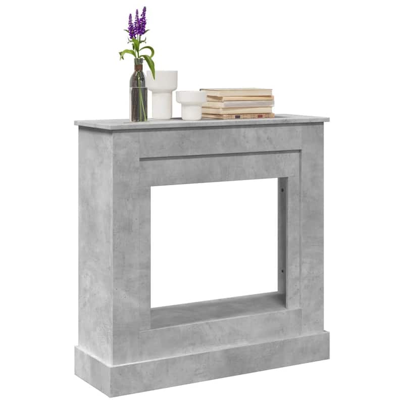 vidaXL Fireplace Surround 35.4x11.8x35.4" Engineered Wood - Concrete gray