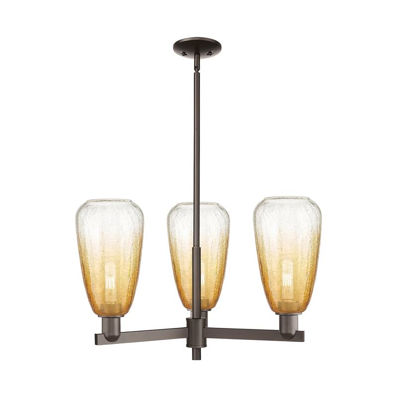 Innovations Lighting Downtown Urban - Brookhaven Almond - 3 Light 18" Stem Hung Chandelier