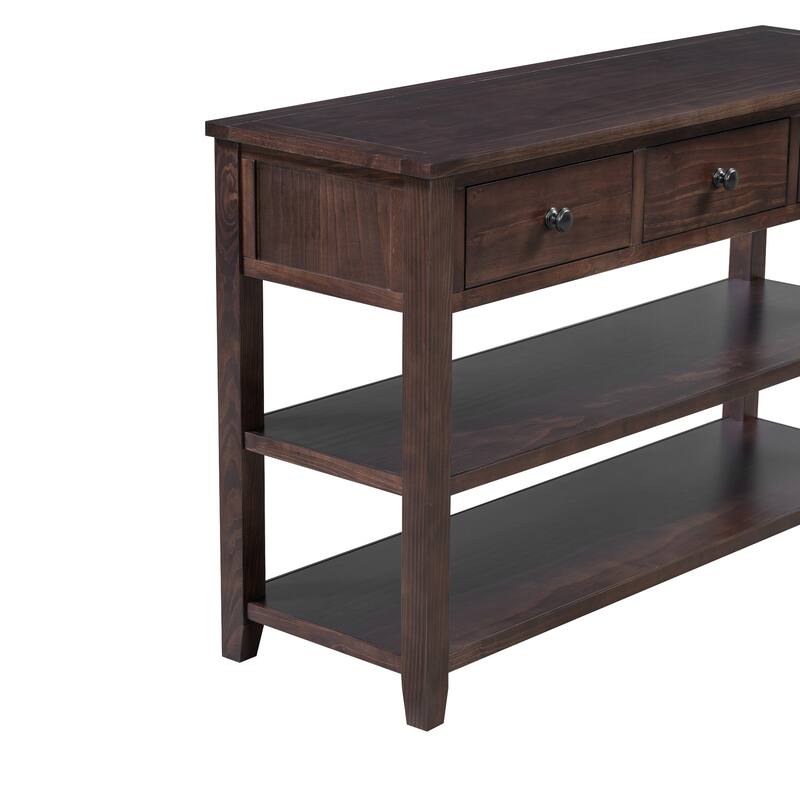 Console Table with Two Open Shelves