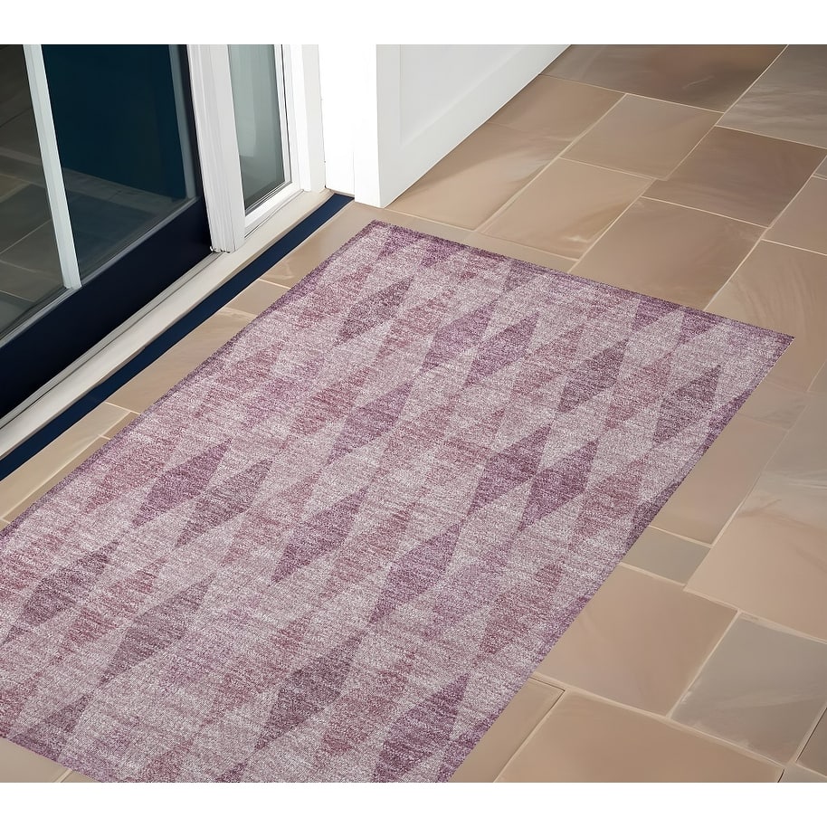 Para Stylish Geometric Weather Resistant Versatile Elegance Outdoor Rug