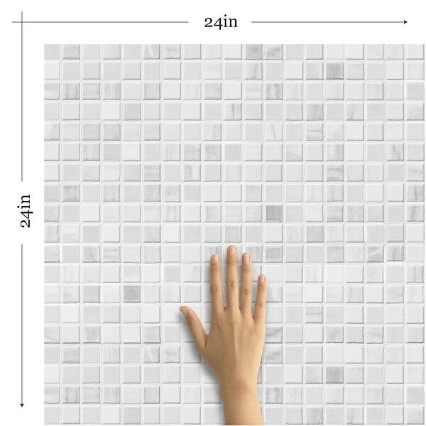 white mosaic wallpaper