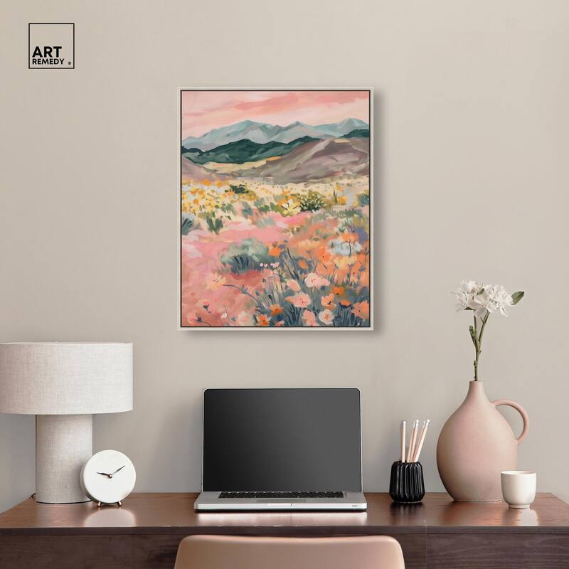 Flowers Beyond the Hills Canvas by Art Remedy