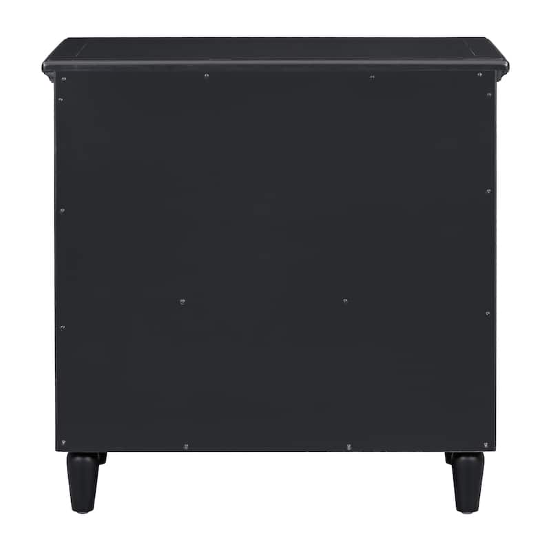 3-Drawer Wooden Nightstand
