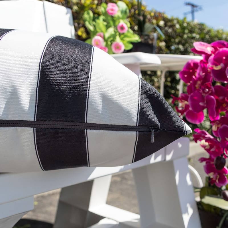 Olivia Striped Outdoor Throw Pillow