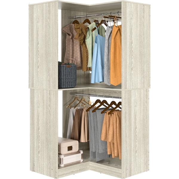 トップス neighborhood home setup Vryon Corner Closet Organizer, Space-saving Closet System