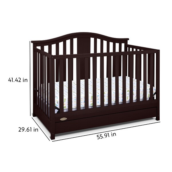 Graco solano 4 in 1 convertible crib with drawer espresso shop