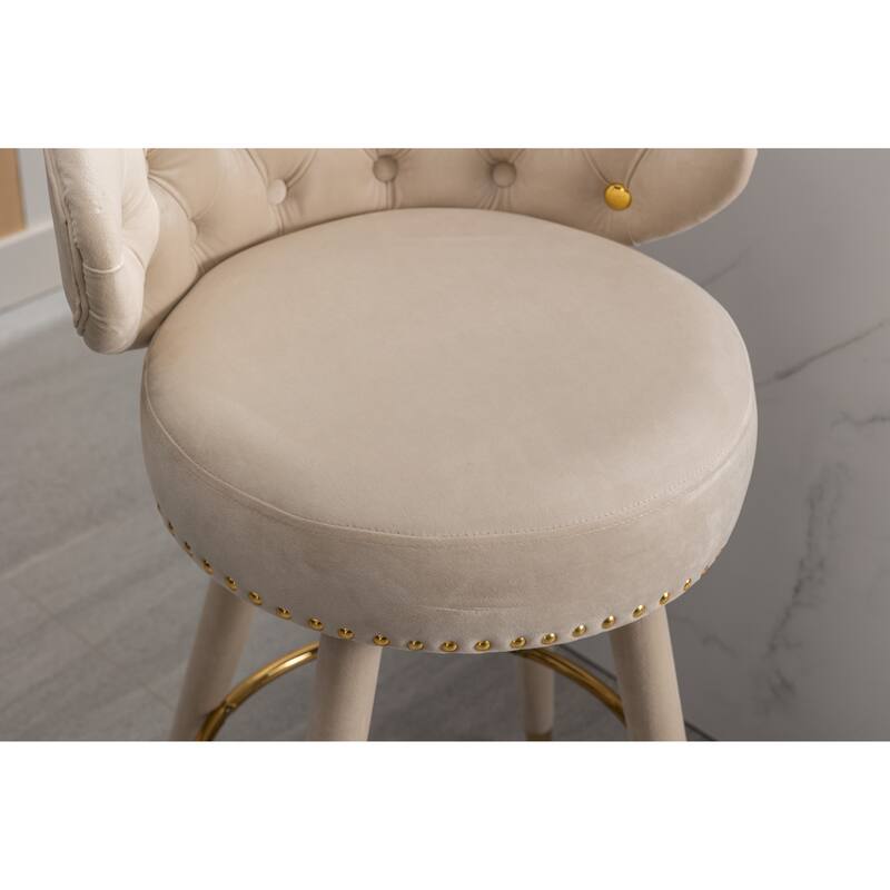 COOLMORE Counter Height Bar Stools Set of 2