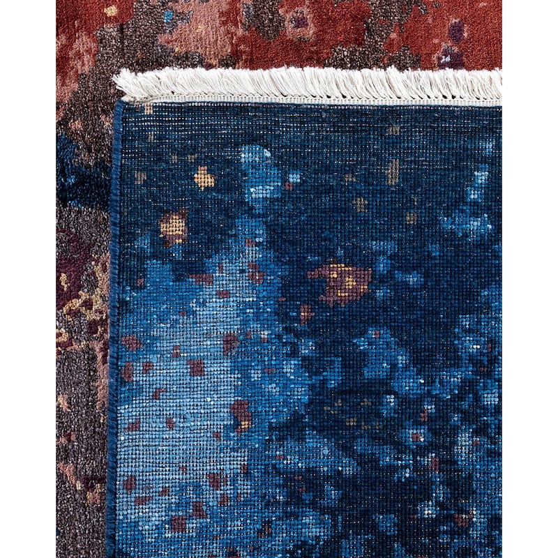 Ikat One-of-a-Kind Hand-Knotted Area Rug, Blue - 8' 2" x 10' 2"