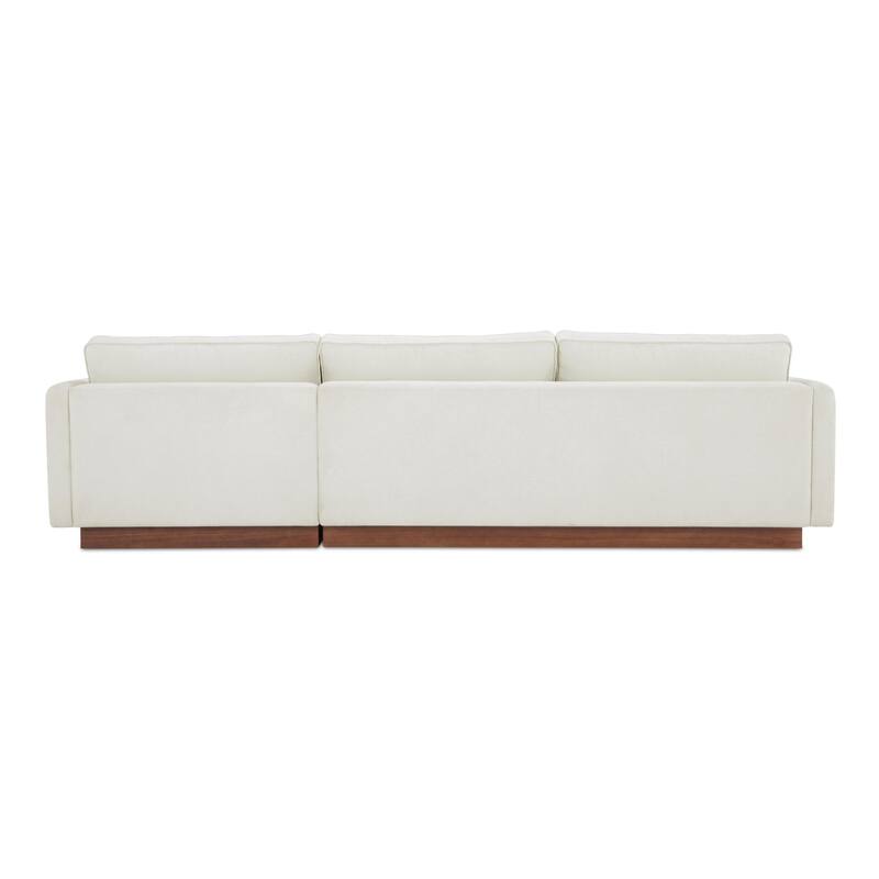NADAAL STUDIOS Indigo, Sectional With Walnut Base - 112"W x63"D x30.7"H