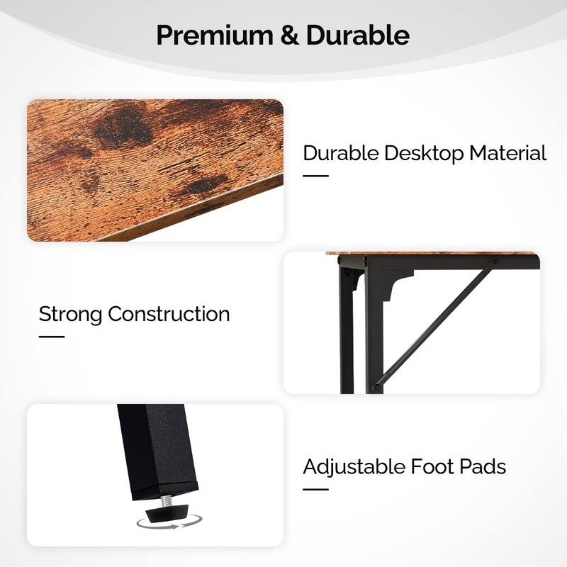 43'' Counter Height Bar Table Rectangular Pub Table Sofa Table - N/A