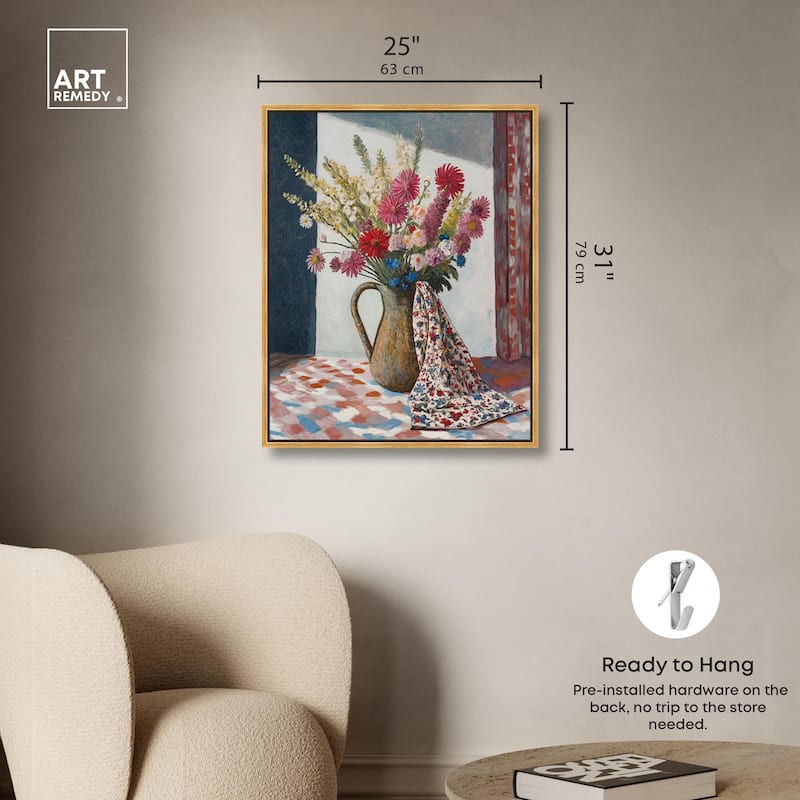 Draped in Flowers Canvas by Art Remedy