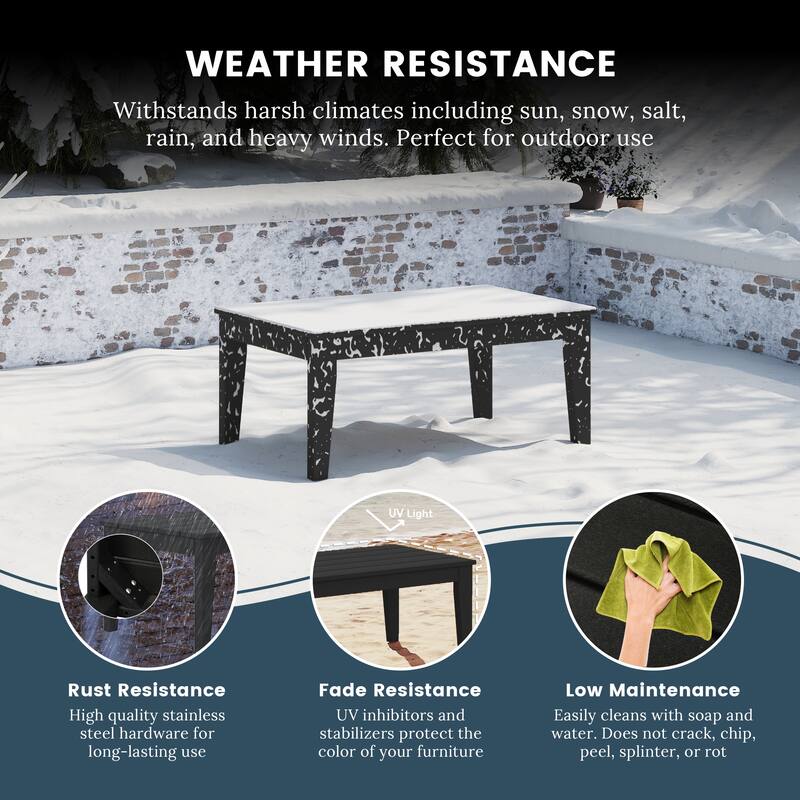 Polytrends Laguna Outdoor Patio Conversation Coffee Table