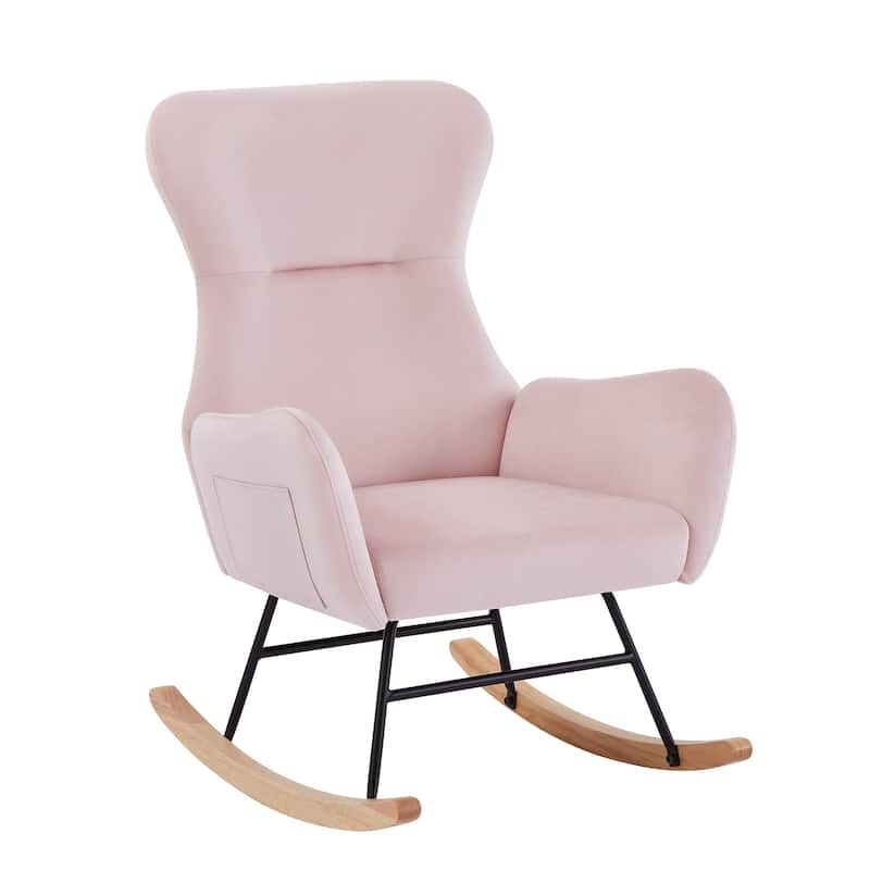 Teddy Fabric Rocking Chair for Living Room