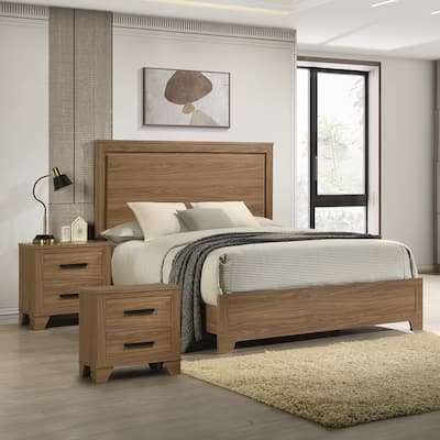 Furniture of America Nyess Modern Chestnut Brown 3-Piece Wood Bedroom Set