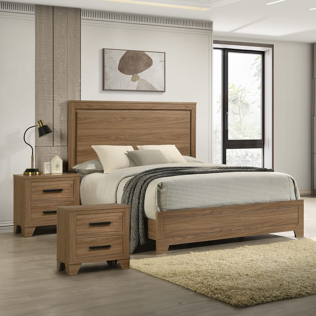 Furniture of America Nyess Modern Chestnut Brown 3-Piece Wood Bedroom Set