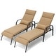 preview thumbnail 24 of 35, Outdoor Adjustable Patio Chaise Lounge Chair with Cushion Beach Poolside