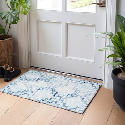 Premium Washable Super Soft Modern Trellis Mayfield Rug