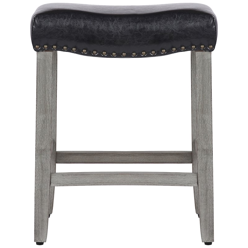 Jameson Upholstered Polyester Gray 24 Inch Counter Stool