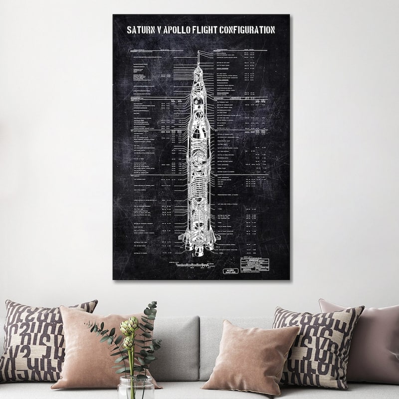 iCanvas "SATURN V" by Joseph Fernando Canvas Print - 60x40x1.5