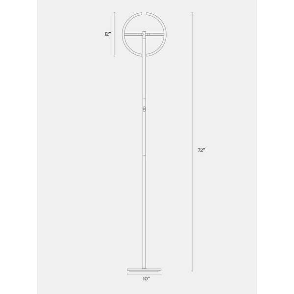 Brightech Halo Split 72 in. Platinum Silver Industrial 2-Light 3 